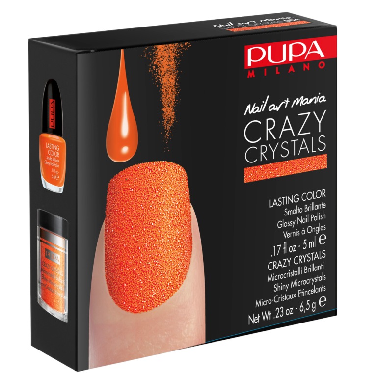 Nail Art Crazy Crystals Fluo Orange pack
